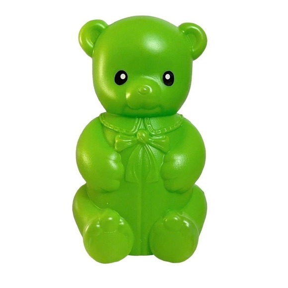 Teddy Bear Blow Mold Bank Vintage Green - Picture 1 of 10
